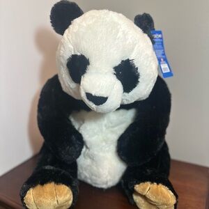 Charming Plush Panda Toy - Black and White